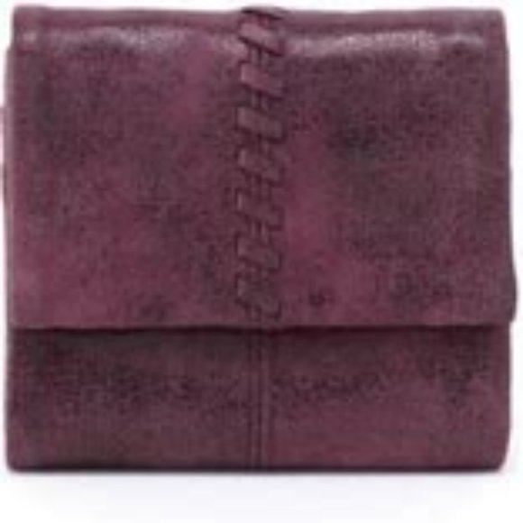 HOBO Handbags - HOBO $118 Keen Mini Trifold Wallet Plum Leather NWT!